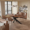Tafel 'Tommy' 220x100 cm Ovaal Spider-Poot Mango hout Bruin (2c) - Afbeelding 2