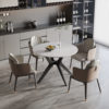 Tafel 'Apollo' 110 cm Rond Glanzend Steen Snow Wit (2c) - Afbeelding 2