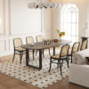 Tafel 'Tommy' 220x100 cm Deens Ovaal U-Poot Mango hout Tabaco (2c) - Afbeelding 2