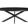 Tafel 'Alexa' 200 cm Ovaal Mango hout zwart (2c) - Afbeelding 2