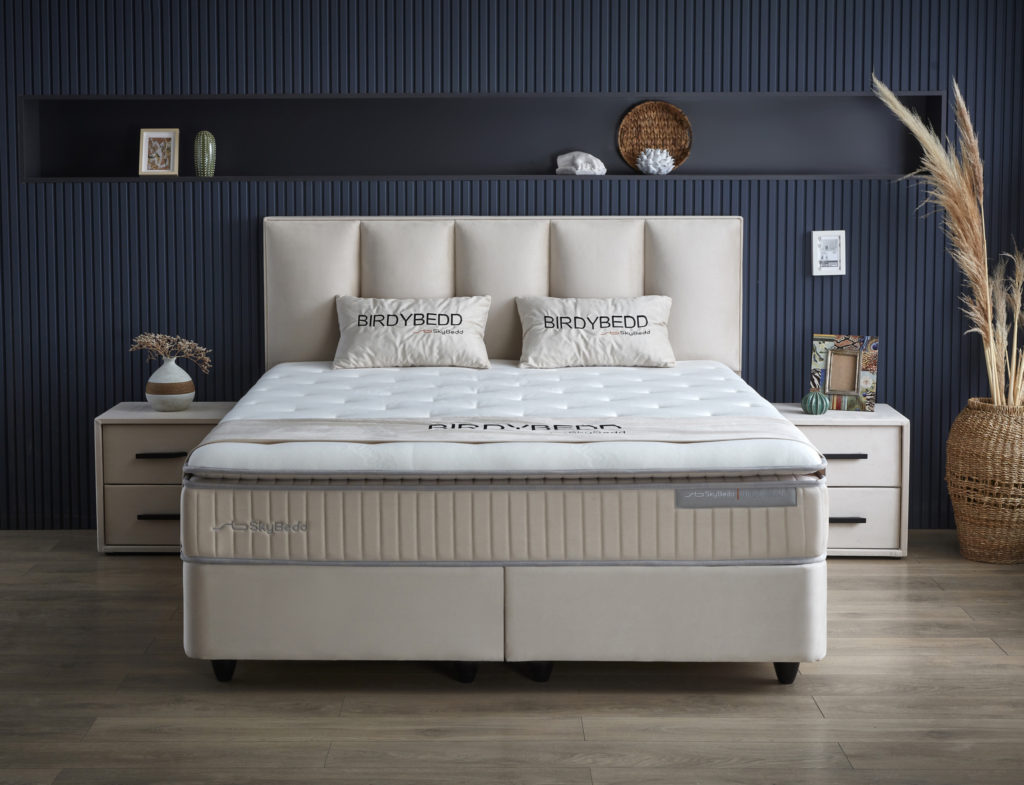 Opbergboxspring Birdybedd Beige 180x200 - Afbeelding 2