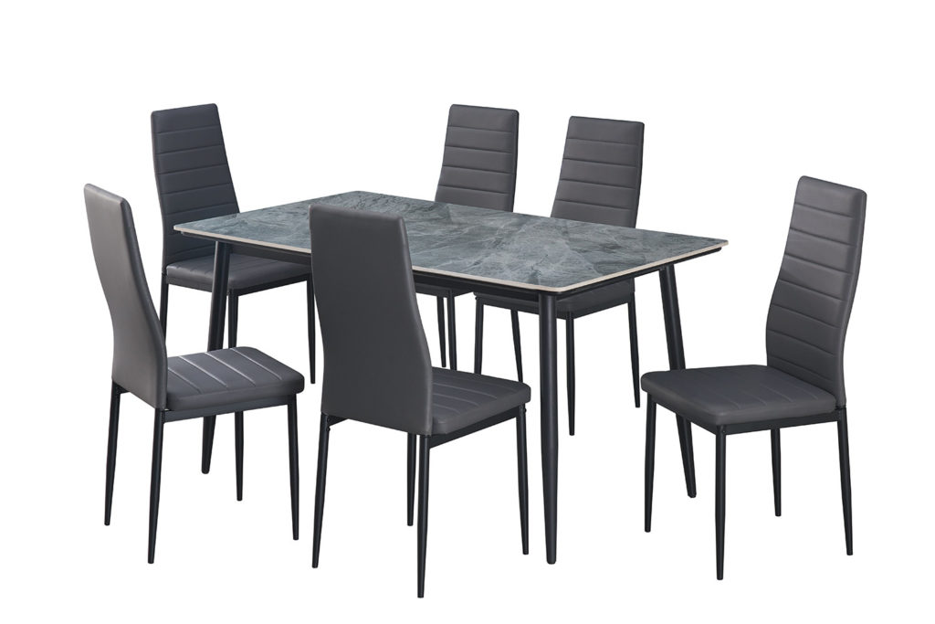 Tafel 'Kenzo' 140 cm Rechthoekig Steen Grijs (2c) - Afbeelding 13