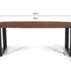 Tafel 'Tommy' 220x100 cm Deens Ovaal U-Poot Mango hout Bruin (2c) - Afbeelding 13