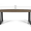 Tafel 'Tommy' 220x100 cm Deens Ovaal U-Poot Mango hout Tabaco (2c) - Afbeelding 13
