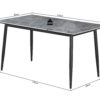 Tafel 'Kenzo' 140 cm Rechthoekig Steen Grijs (2c) - Afbeelding 14
