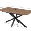 Uitschuifbare tafel 'Kos' 160-200 cm Donkerbruin (2c) - Afbeelding 14