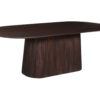 Tafel 'Miguel' 230 cm Ovaal Mango hout Donkerbruin (2c) - Afbeelding 3