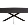 Tafel 'Aziz' 200 cm Deens Ovaal Decor Donkerbruin (2c) - Afbeelding 3