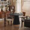 Tafel 'Miklos' 120 cm Rond Decor Donkerbruin  (2c) - Afbeelding 3