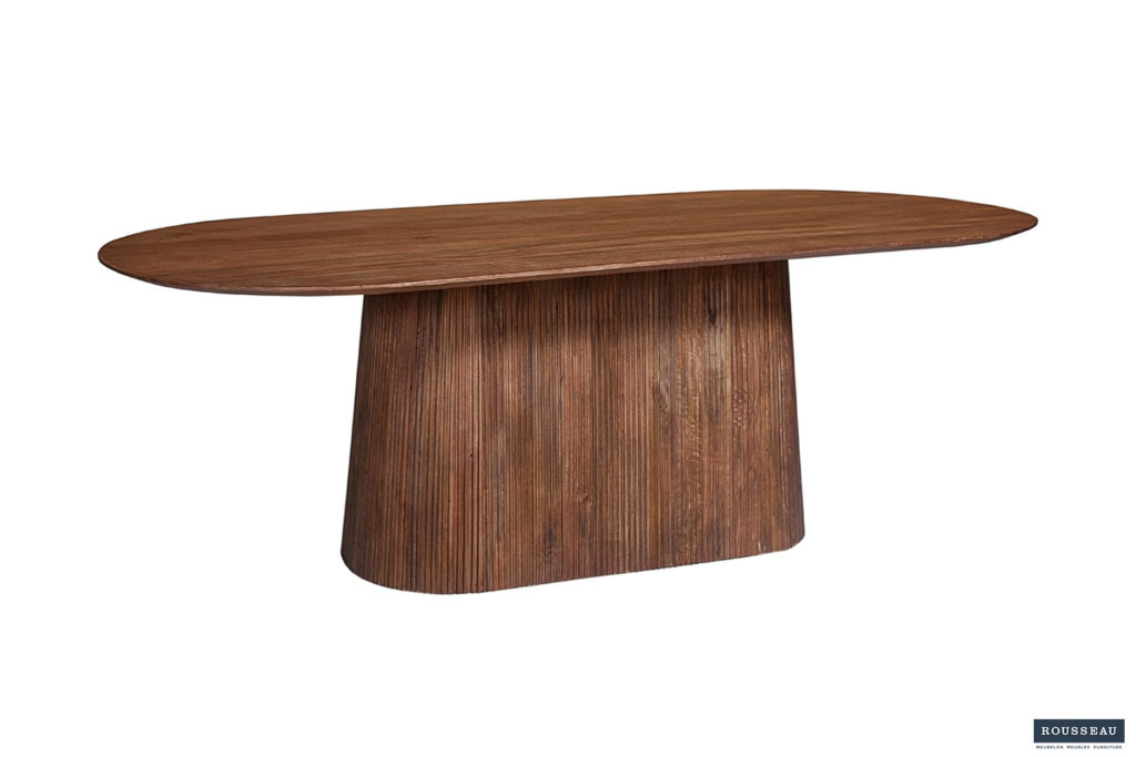Tafel 'Miguel' 230 cm Ovaal Mango hout Lichtbruin (2c) - Afbeelding 3