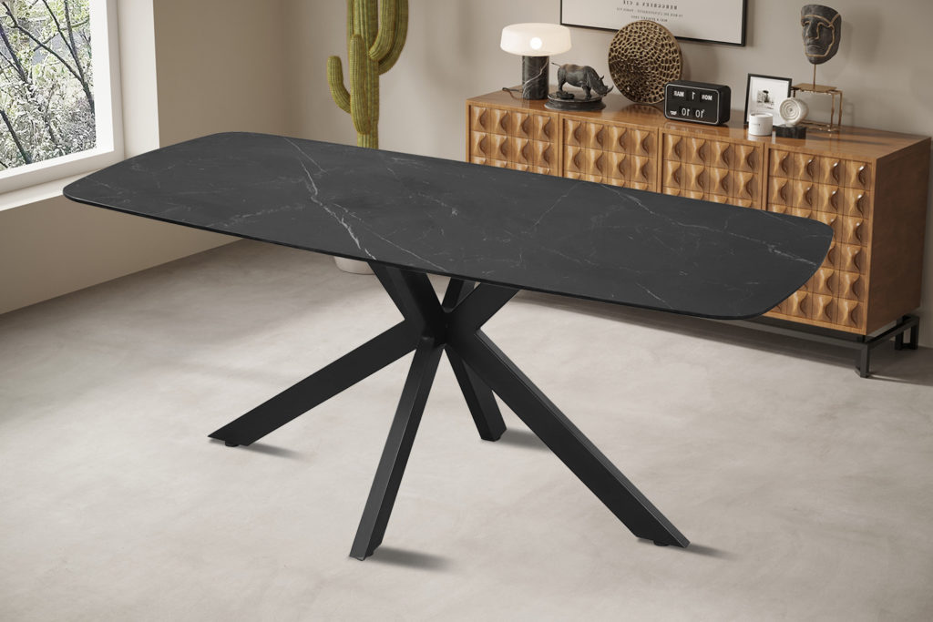 Tafel 'Apollo' 180 cm Deens Ovaal Steen Zwart (2c) - Afbeelding 3