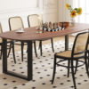 Tafel 'Tommy' 220x100 cm Deens Ovaal U-Poot Mango hout Bruin (2c) - Afbeelding 3