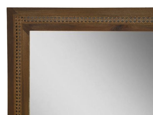 Vierkante spiegel - 120x80x7 - Naturel - Teak/rotan - Afbeelding 3
