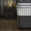 Opbergboxspring Modebedd Antraciet 90x200 - Eenpersoons - Afbeelding 3