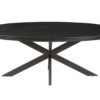 Tafel 'Alexa' 200 cm Ovaal Mango hout zwart (2c) - Afbeelding 3