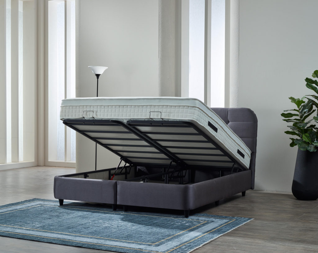Opbergboxspring Rondo Velvet Antraciet 180x200 - Afbeelding 3