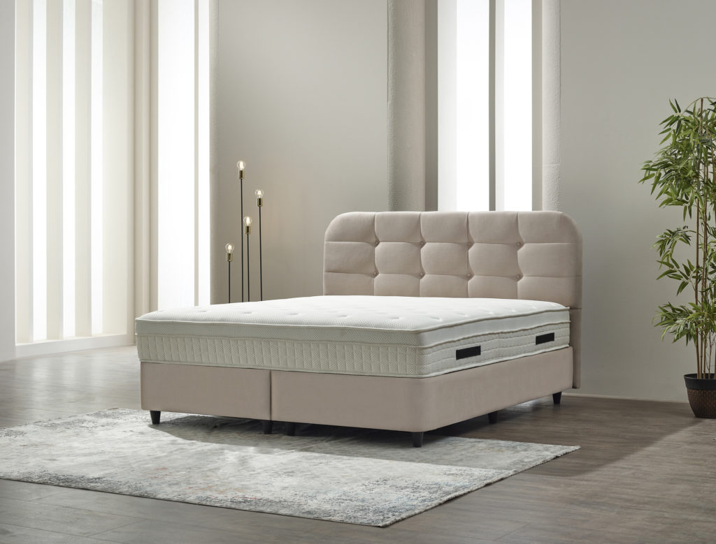 Opbergboxspring Rondo Velvet Beige 140x200 - Afbeelding 3