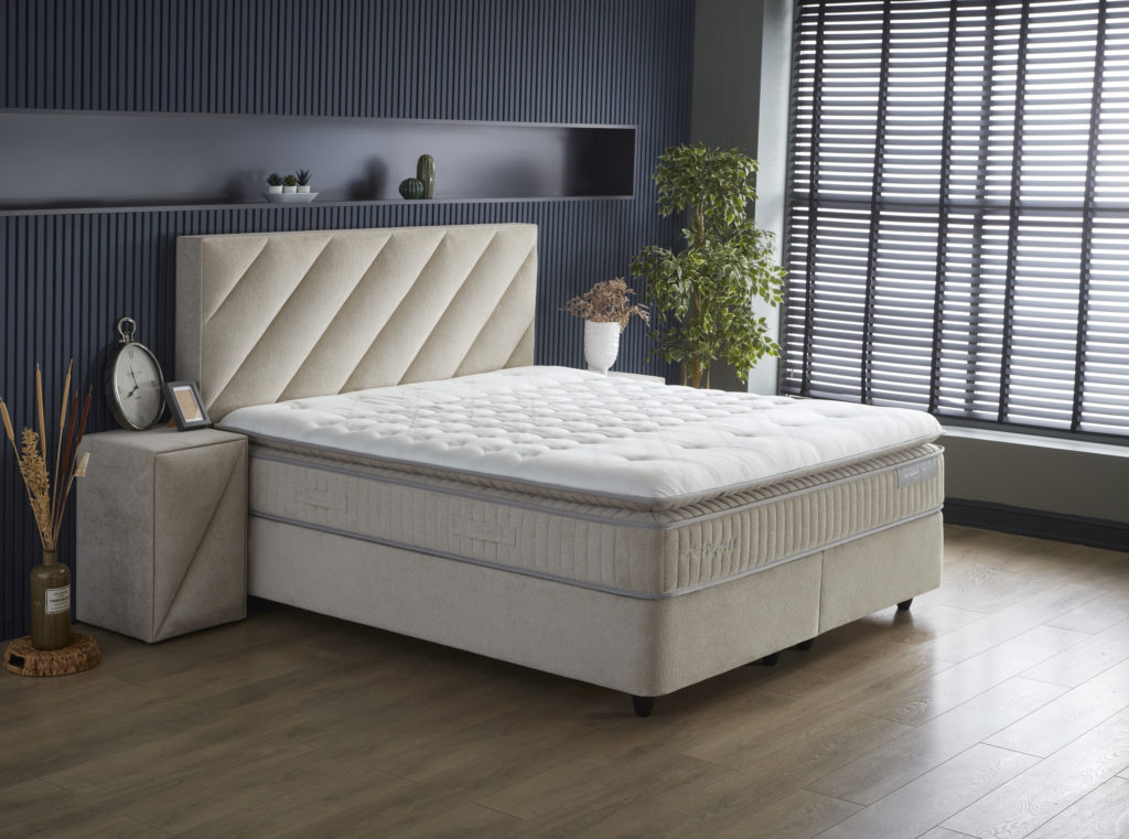 Opbergboxspring Shinebedd Beige 140x200 - Afbeelding 3