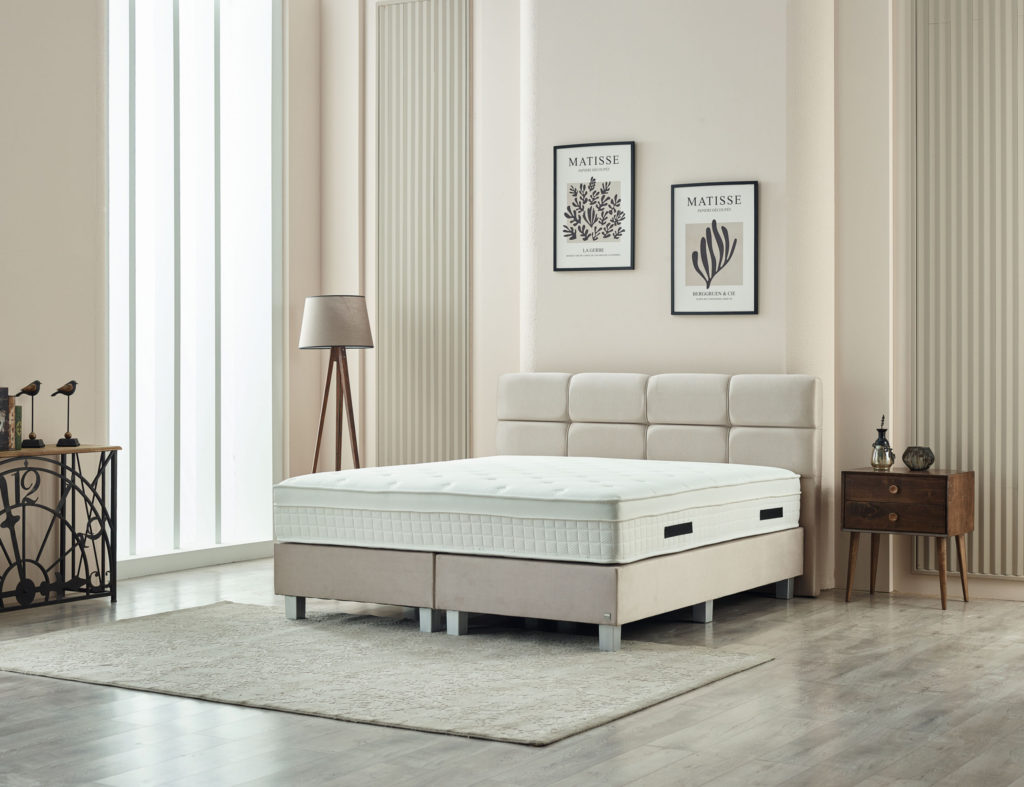 Boxspring Vida Velvet Beige 140x200 - Afbeelding 3