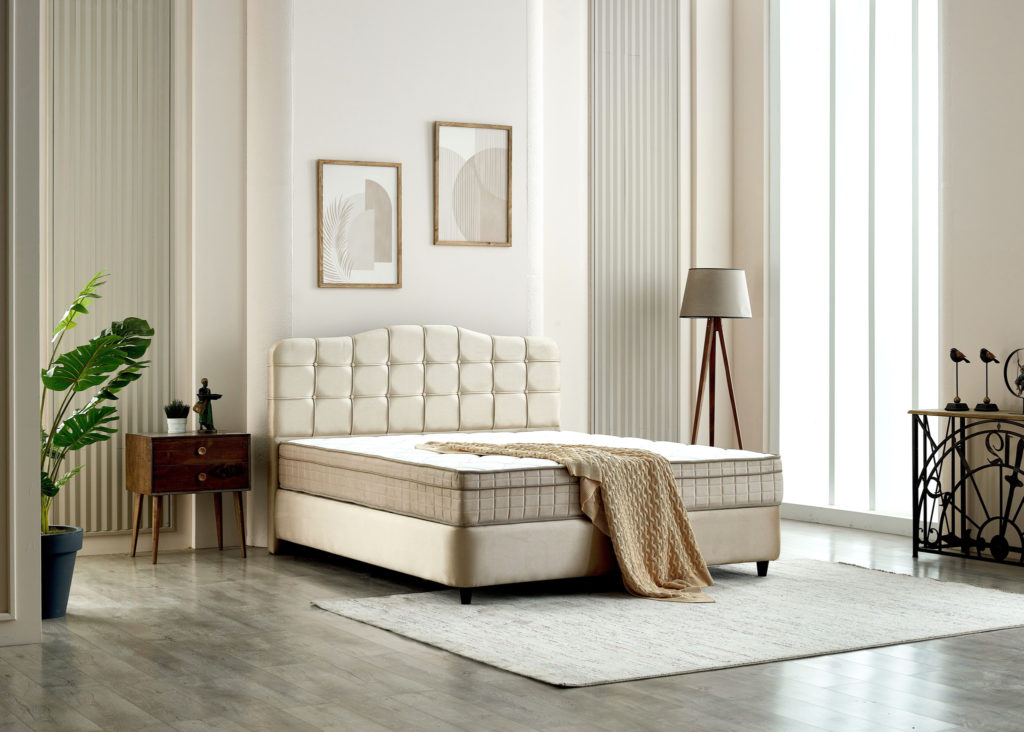 Opbergboxspring Marrakech Velvet Beige 180x200 - Afbeelding 3
