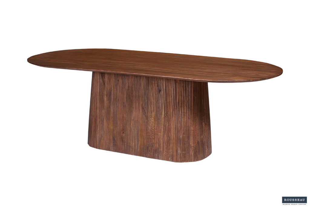 Tafel 'Miguel' 230 cm Ovaal Mango hout Lichtbruin (2c) - Afbeelding 4