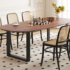 Tafel 'Tommy' 220x100 cm Deens Ovaal U-Poot Mango hout Bruin (2c) - Afbeelding 4
