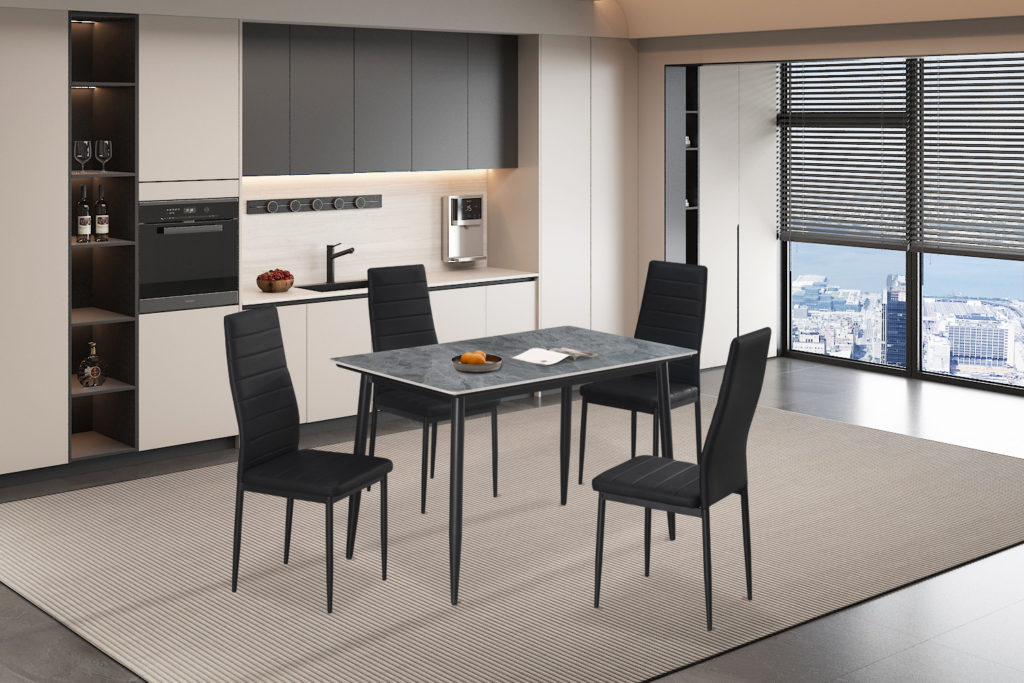 Tafel 'Kenzo' 120 cm Rechthoekig Steen Grijs (2c) - Afbeelding 4