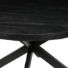 Tafel 'Maria' 130 cm Rond Mango hout Zwart (2c) - Afbeelding 4