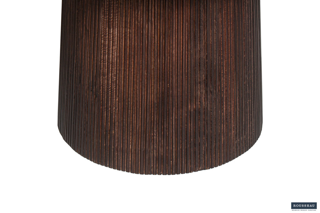 Tafel 'Miguel' 130 cm Rond Mango hout Donkerbruin (2c) - Afbeelding 4