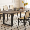 Tafel 'Tommy' 220x100 cm Deens Ovaal U-Poot Mango hout Tabaco (2c) - Afbeelding 4