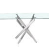 Tafel 'Lasi' 160 cm Glas, Poten Chroom (2c) - Afbeelding 4