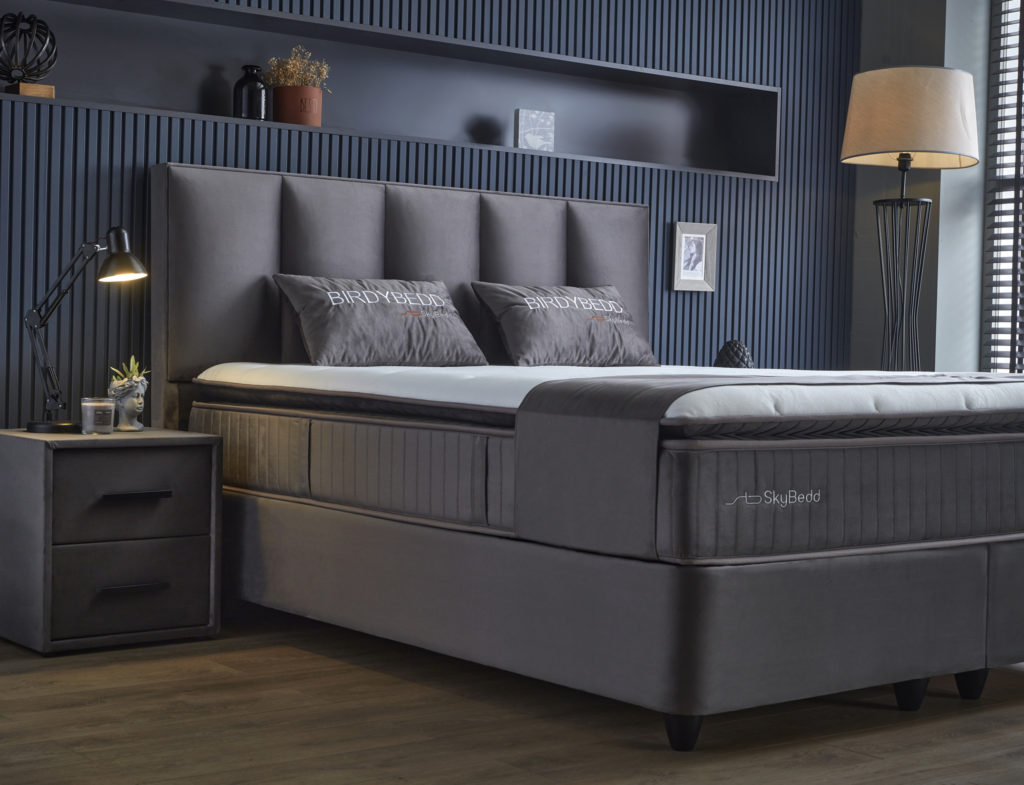 Opbergboxspring Birdybedd Antraciet 180x200 - Afbeelding 4
