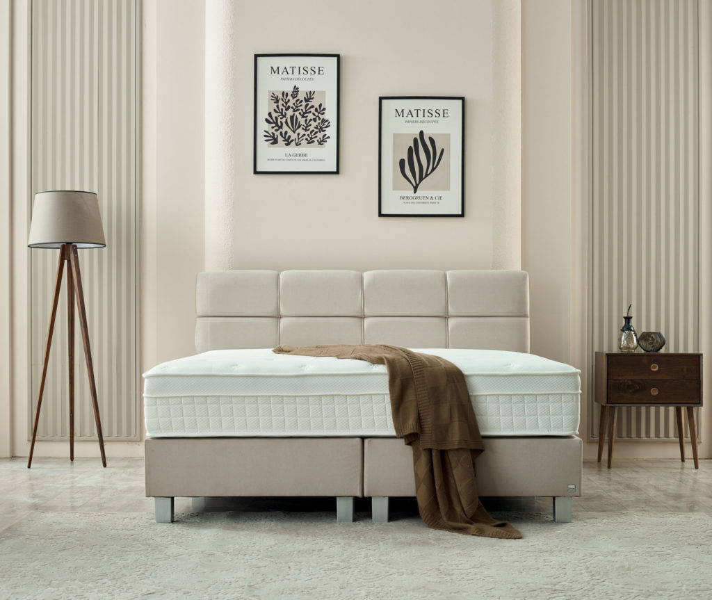 Boxspring Vida Velvet Beige 140x200 - Afbeelding 4
