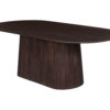 Tafel 'Miguel' 230 cm Ovaal Mango hout Donkerbruin (2c) - Afbeelding 4