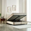 Opbergboxspring Marrakech Velvet Beige 180x200 - Afbeelding 4