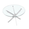 Tafel 'Lasi' 120 cm Rond Glas, Poten Chroom (2c) - Afbeelding 5