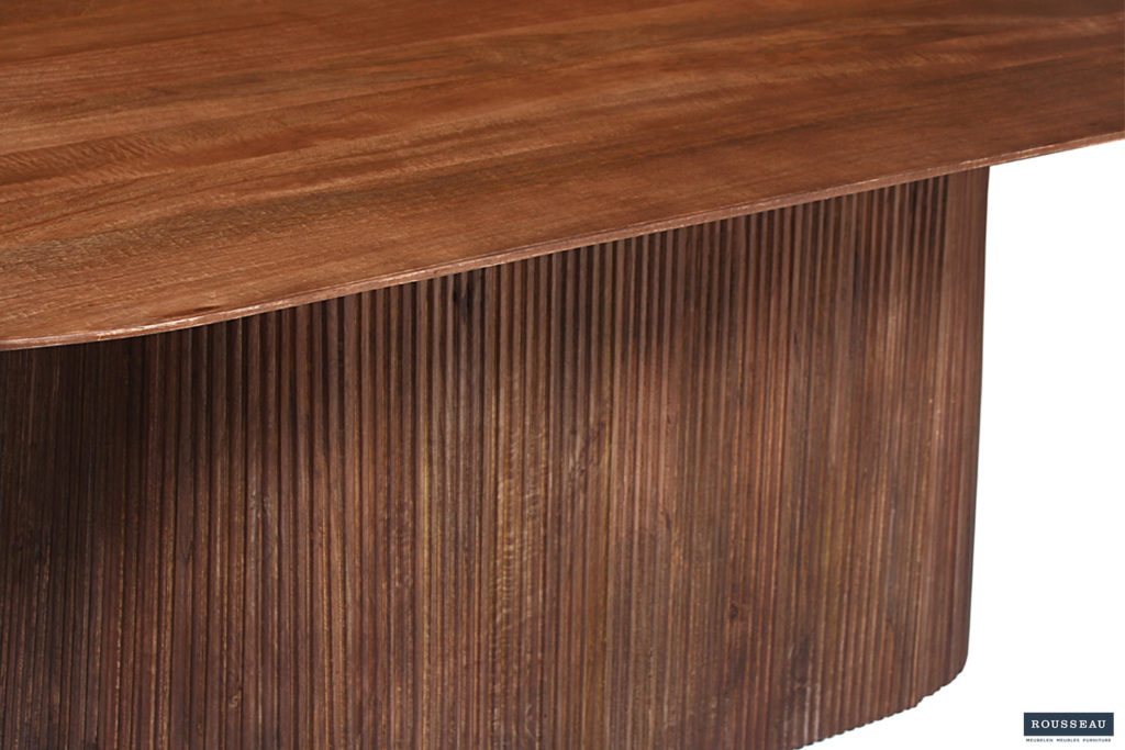 Tafel 'Miguel' 230 cm Ovaal Mango hout Lichtbruin (2c) - Afbeelding 5
