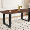 Tafel 'Tommy' 220x100 cm Deens Ovaal U-Poot Mango hout Bruin (2c) - Afbeelding 5