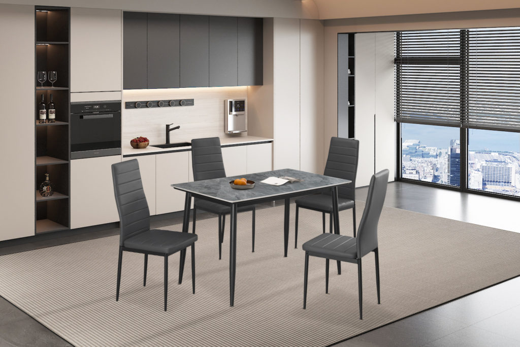 Tafel 'Kenzo' 120 cm Rechthoekig Steen Grijs (2c) - Afbeelding 5