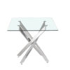Tafel 'Lasi' 160 cm Glas, Poten Chroom (2c) - Afbeelding 5