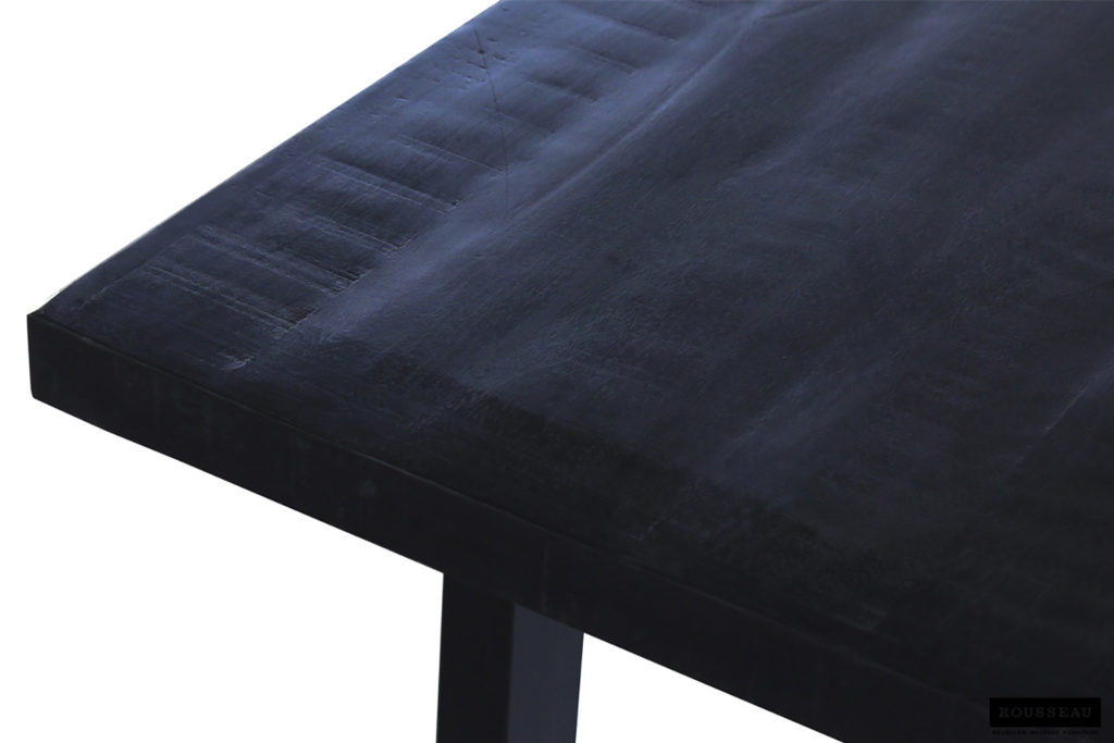 PROMO - Tafel 'Nicola' 200 cm Rechthoekig Mango hout zwart (2c) - Afbeelding 5