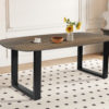 Tafel 'Tommy' 220x100 cm Deens Ovaal U-Poot Mango hout Tabaco (2c) - Afbeelding 5