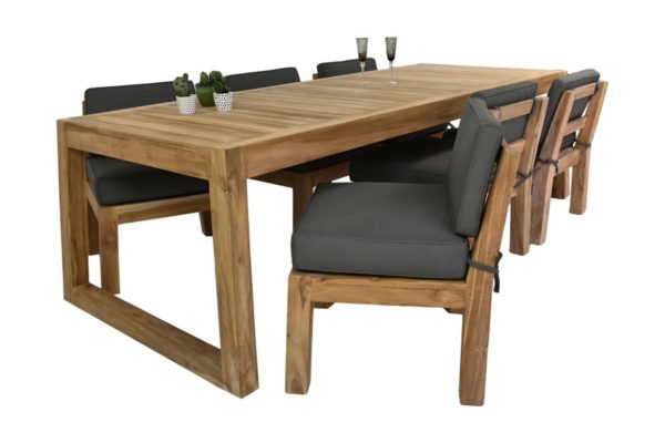 Tuintafel New Aruba - 260x100x76 - Naturel - Teak - Afbeelding 5