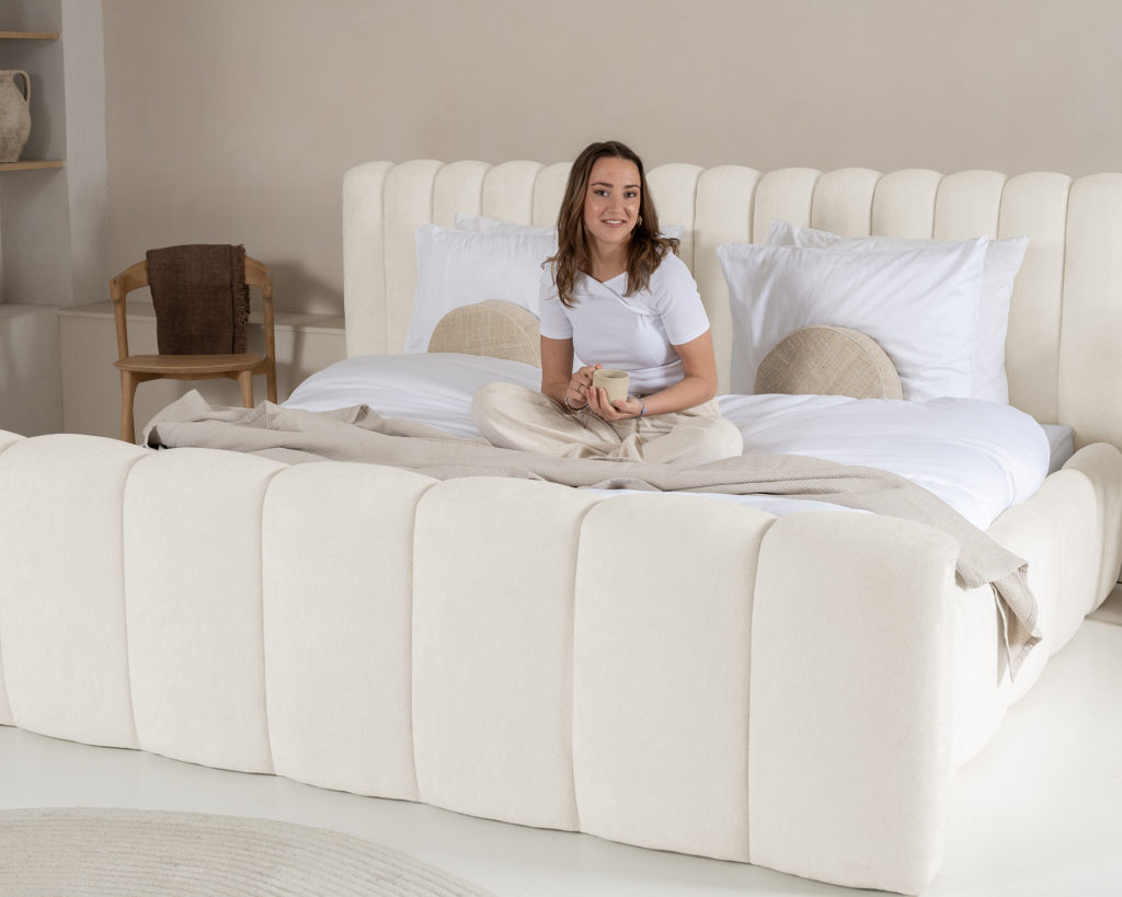 Designbed Adore Chique 180x200 Beige - Met Matras - Afbeelding 5