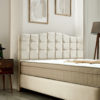 Opbergboxspring Marrakech Velvet Beige 180x200 - Afbeelding 5