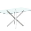 Tafel 'Lasi' 160 cm Glas, Poten Chroom (2c) - Afbeelding 6
