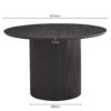 Tafel 'Lagos' 120 cm Rond Decor Donkerbruin  (2c) - Afbeelding 6