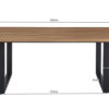 PROMO - Tafel 'Alexander' 180 cm Decor Oude Eik (2c) - Afbeelding 6