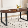 Tafel 'Tommy' 220x100 cm Deens Ovaal U-Poot Mango hout Bruin (2c) - Afbeelding 6