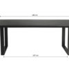 PROMO - Tafel 'Nicola' 180 cm Rechthoekig Mango hout zwart (2c) - Afbeelding 6